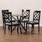 Baxton Studio Jana Grey Upholstered and Dark Brown Finished Wood 5-Piece Dining Set 173-9726-10892 - alternate 3